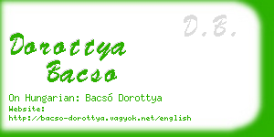 dorottya bacso business card